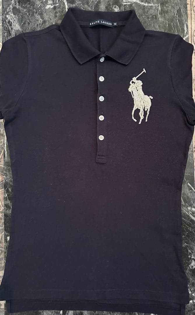 【美品】Ralph Lauren ビーズ刺繍ポロシャツ