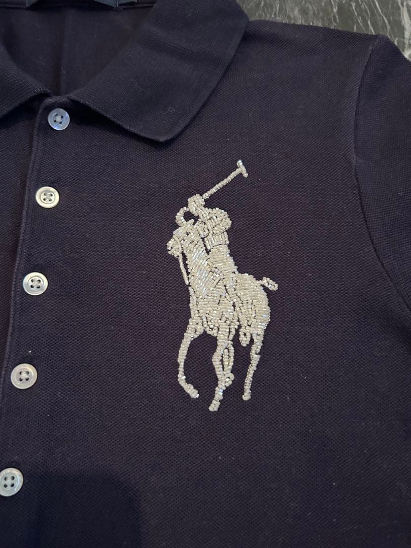 【美品】Ralph Lauren ビーズ刺繍ポロシャツ