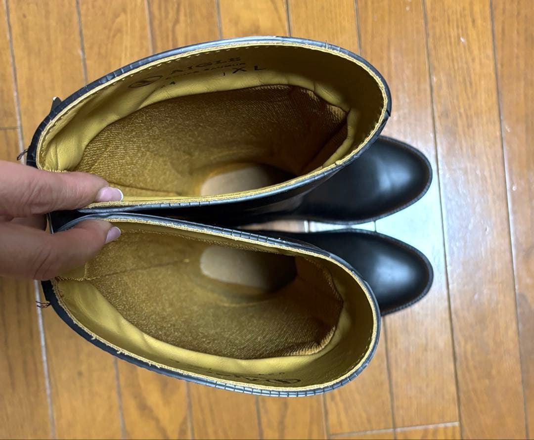 AIGLE 37 レインブーツ　乗馬ブーツ　フランス製　ブラック