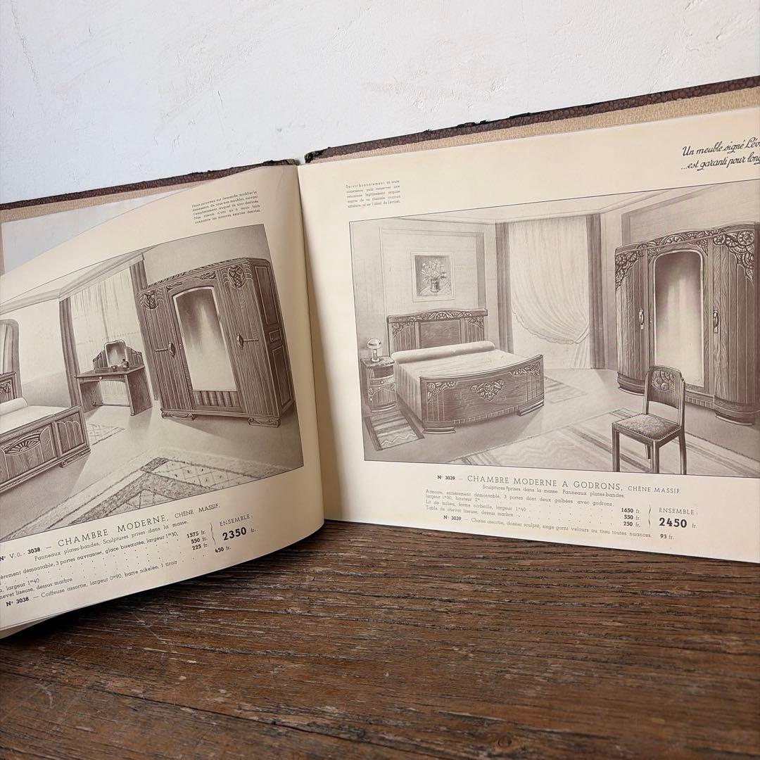 1936年発行 洋書 フランス Lévitan 家具 カタログ　パリ　本　希少