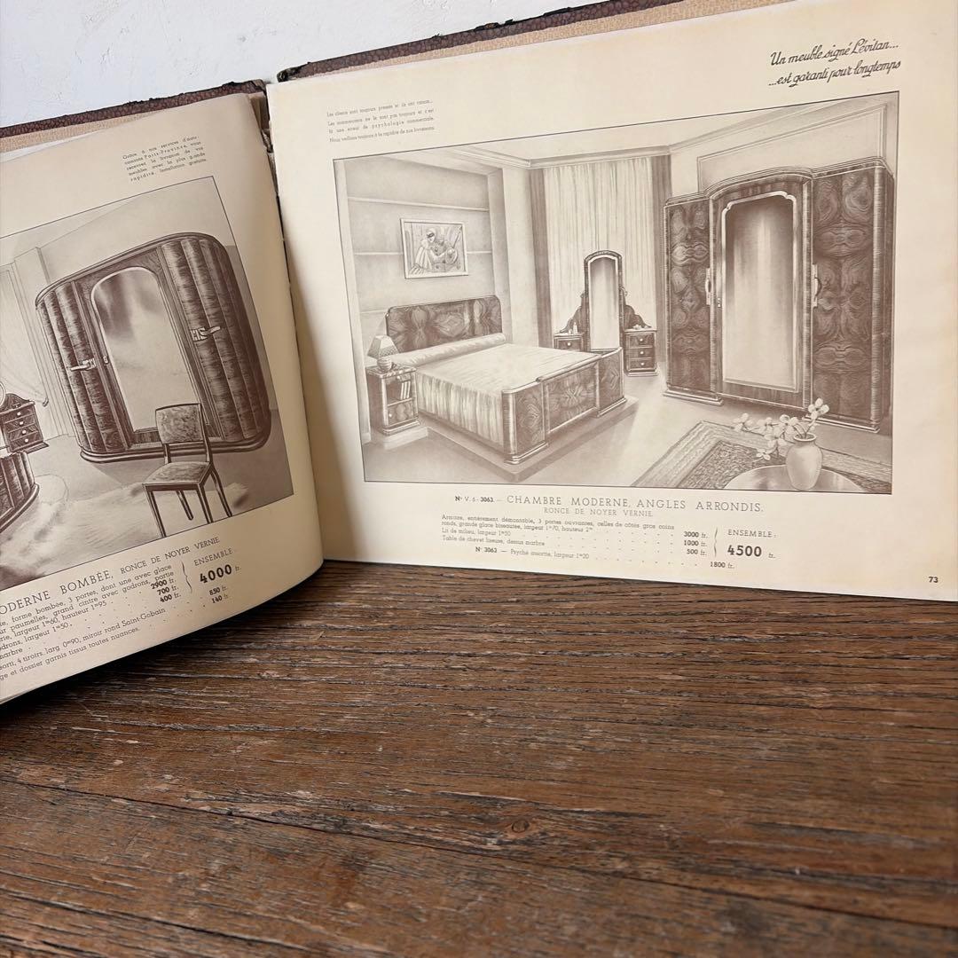 1936年発行 洋書 フランス Lévitan 家具 カタログ　パリ　本　希少