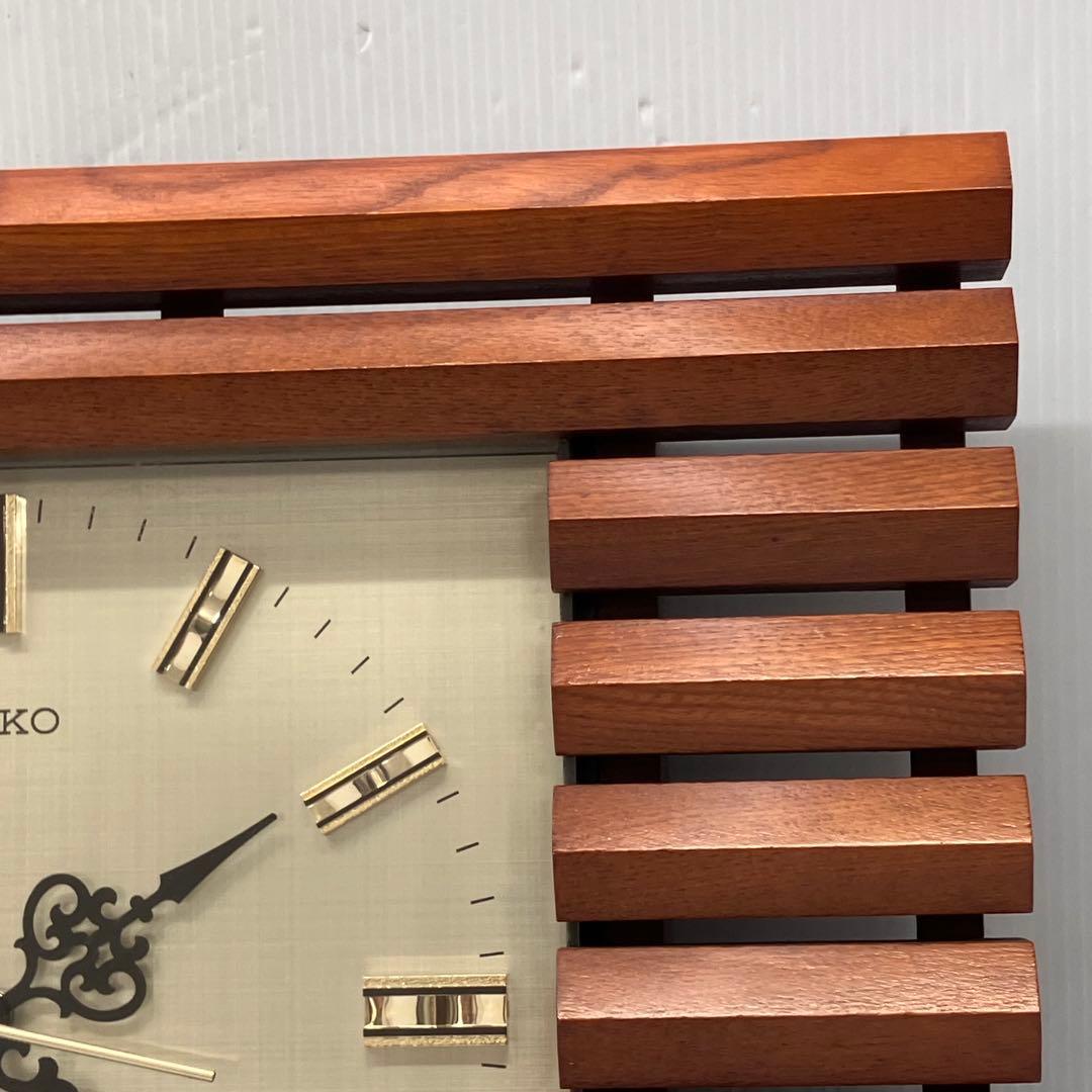 【希少/動作品】SEIKO セイコー 掛け時計 QA402B 木製 昭和レトロ