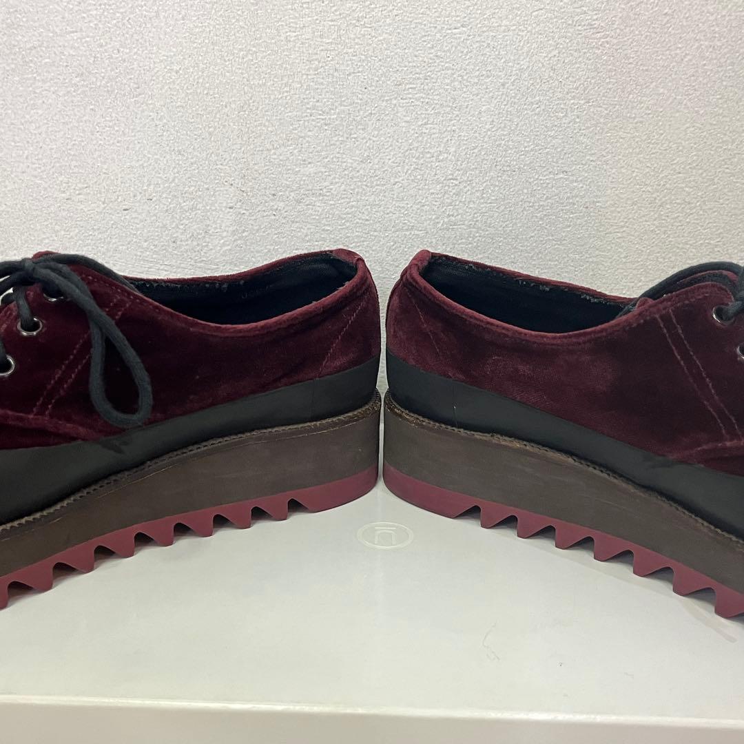 UNDERCOVER 18ss 厚底ベロアシャークソールシューズ サイズM