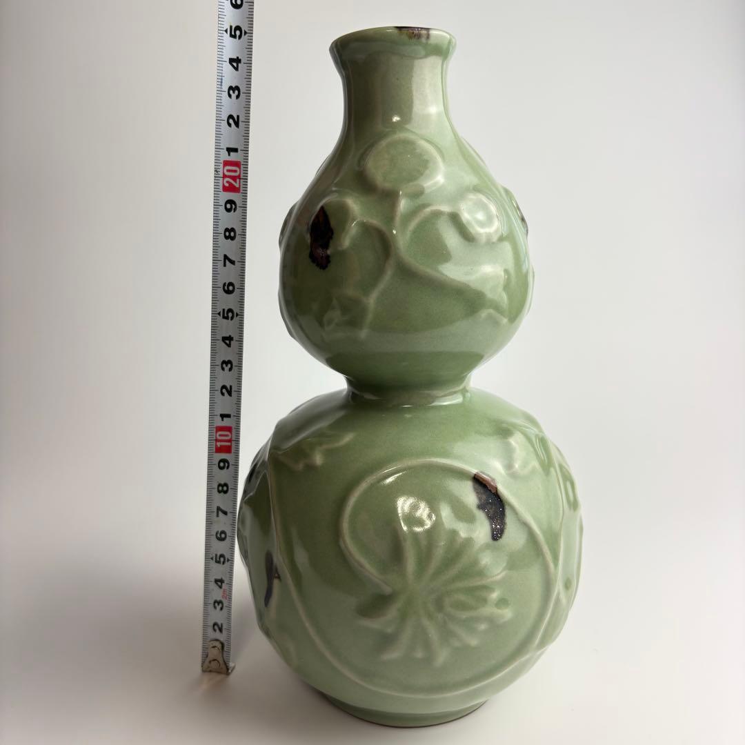 中国 青磁 花瓶 壷 美術品 飾り壷 花器