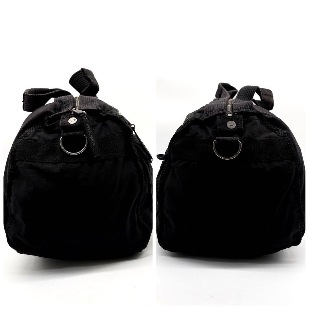DIESEL 2way ボストンバッグ グラフィックプリント ブラック 大容量