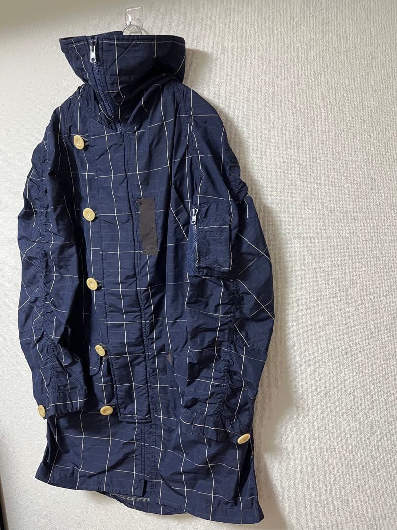 カ*★様 sacai ポリエステル×シルク　ハイネックフーデッドコート　サイズ2