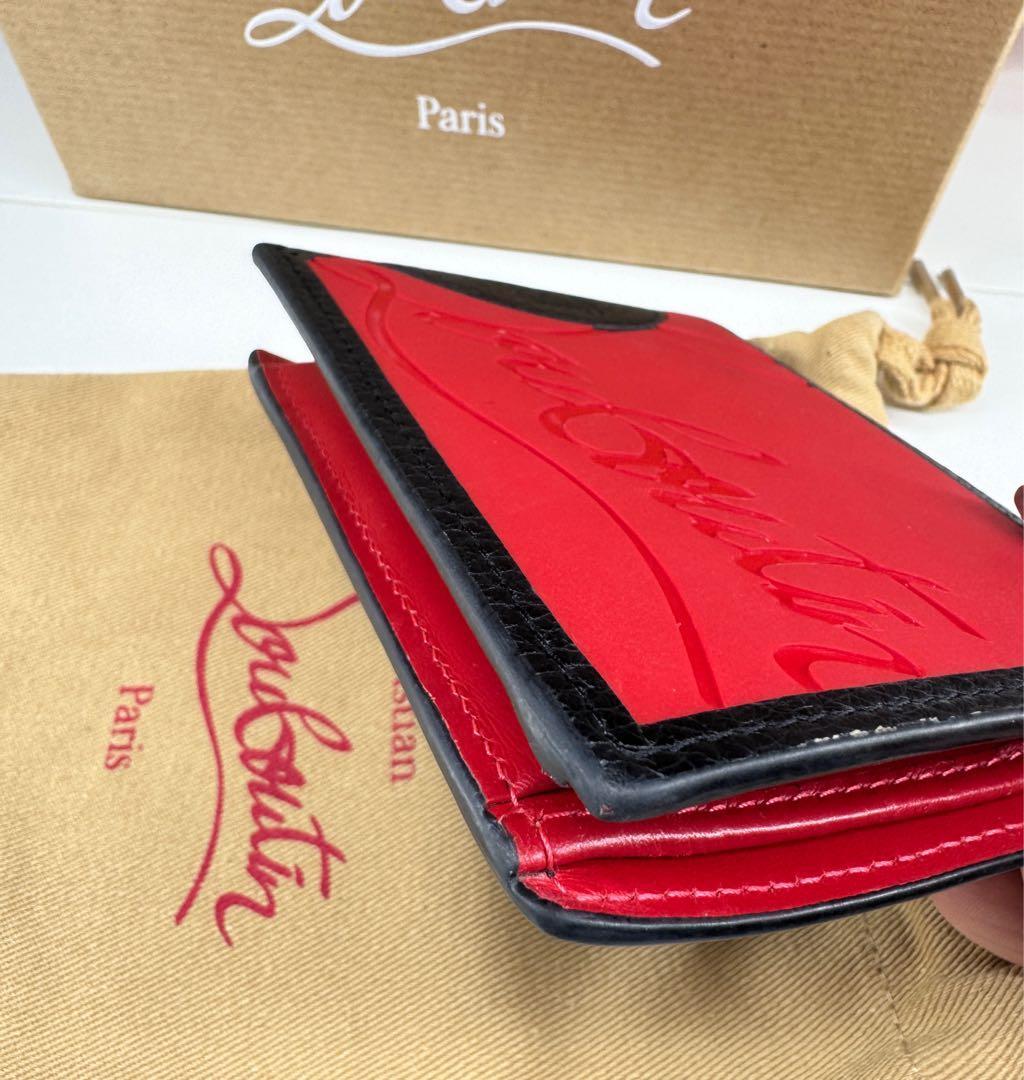 クリスチャンルブタン　ラバー コンパクトウォレット 二つ折り財布