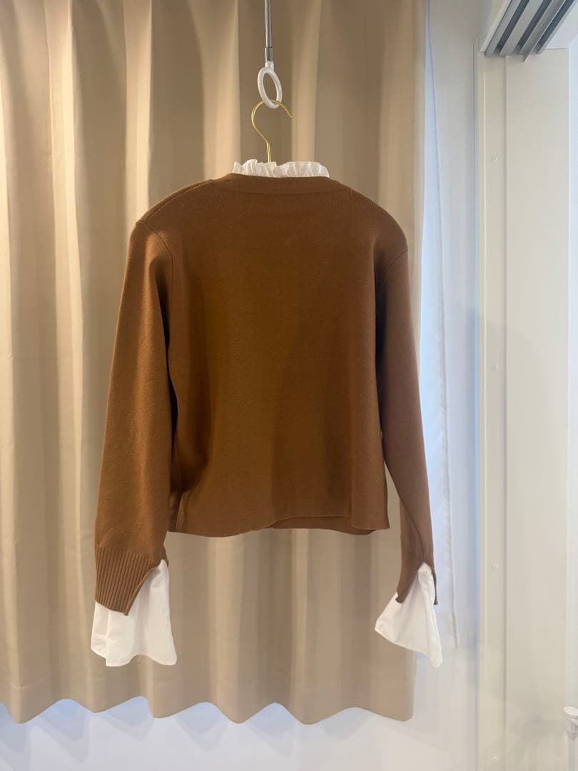 エイミーイストワール　Attached collar カーディガン　キャメル