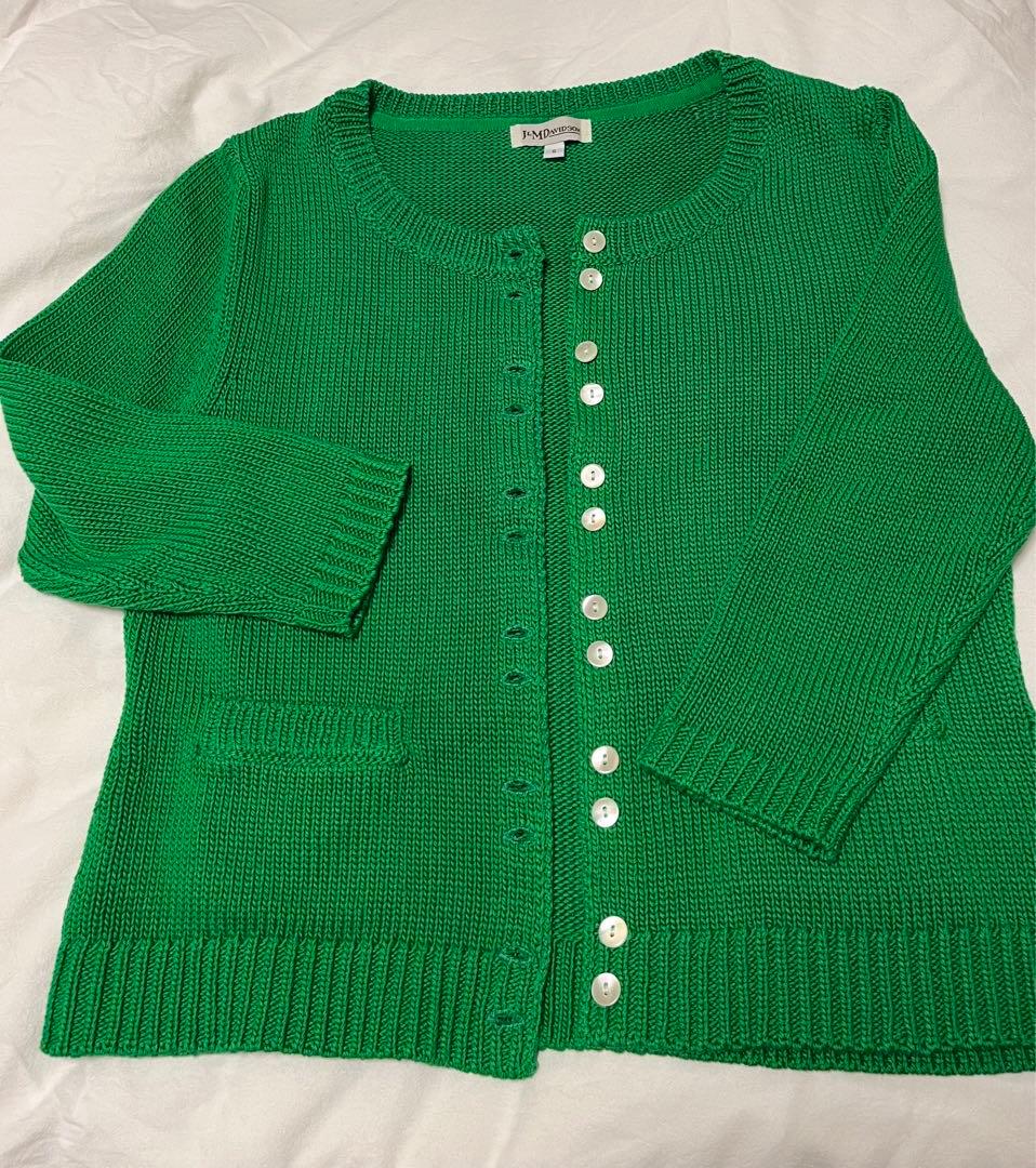 J&MDAVIDSON コットンニットカーディガン