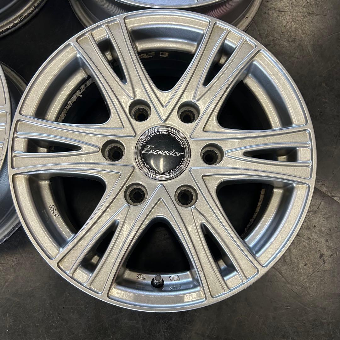 中古アルミ15x6.0J 　6穴　ハイエース用　4本セット