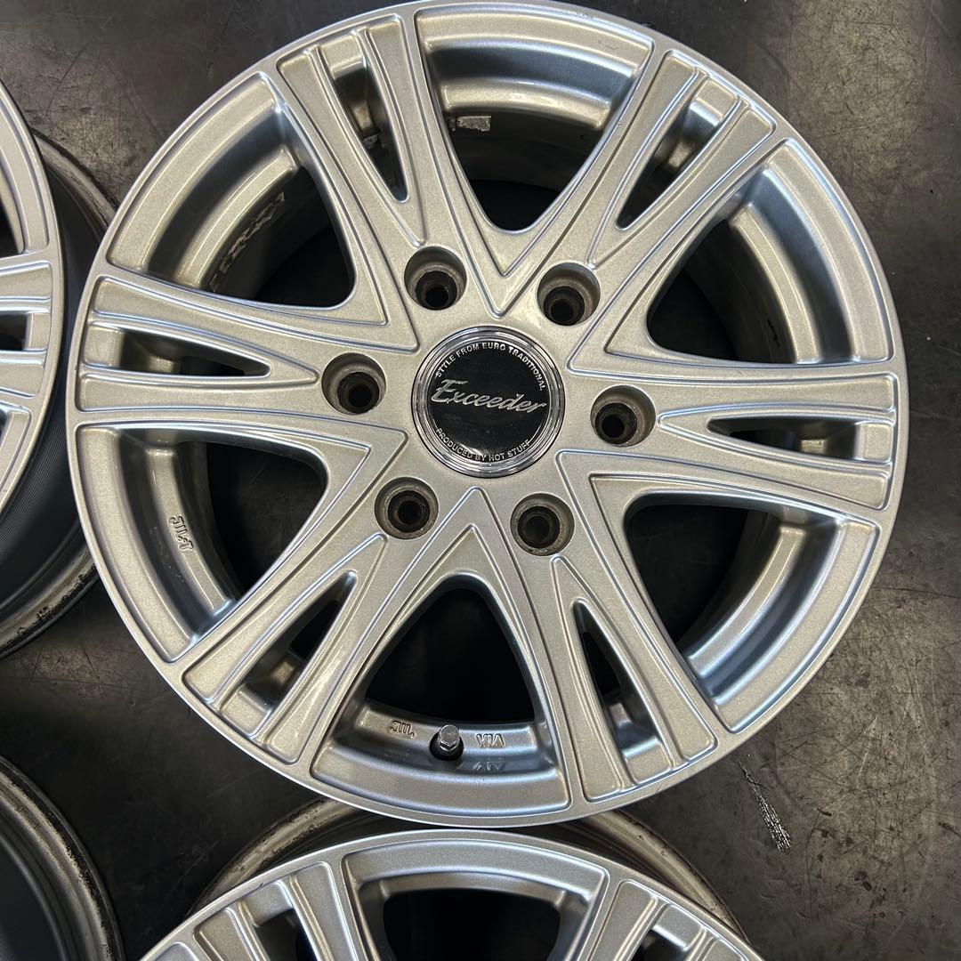 中古アルミ15x6.0J 　6穴　ハイエース用　4本セット