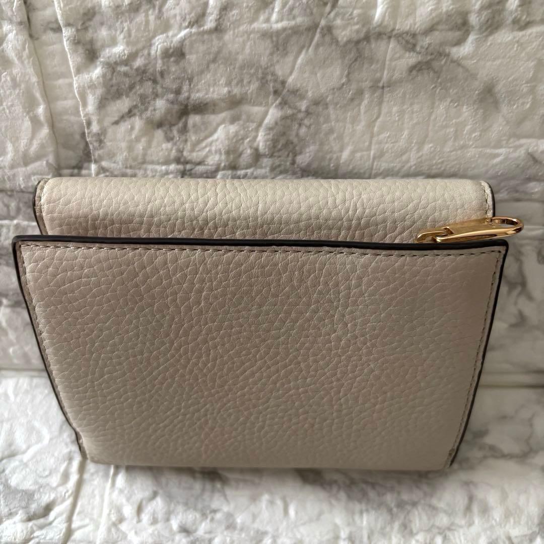 【極美品】FURLA フルラ 三つ折り財布 レザー ダフネ グレージュ