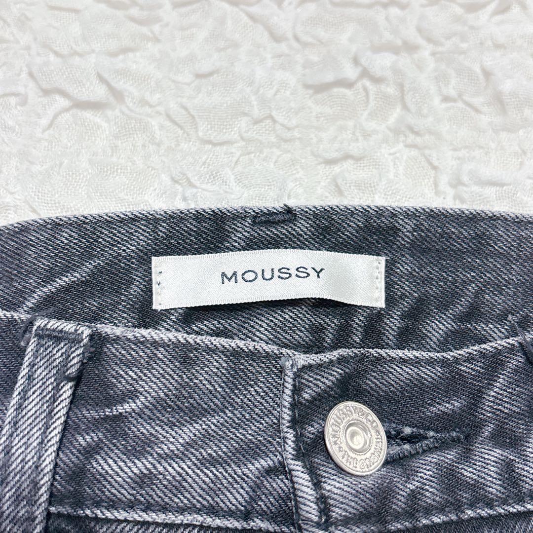 《MOUSSY》マウジー　ブラック デニム ワイドパンツ　バルーンシルエット