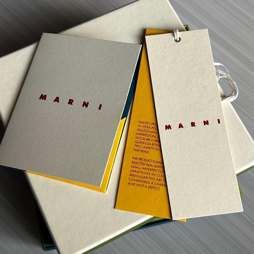 Marni 二つ折り財布 ミントグリーン/ベージュ
