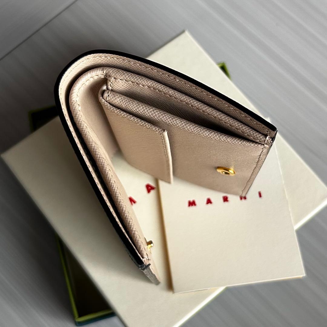 Marni 二つ折り財布 ミントグリーン/ベージュ