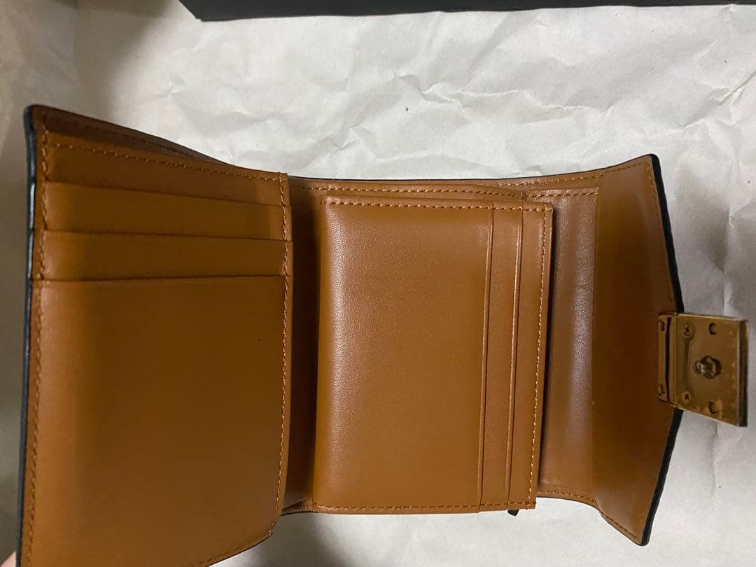 MCM 二つ折り財布 ブラウン レザー