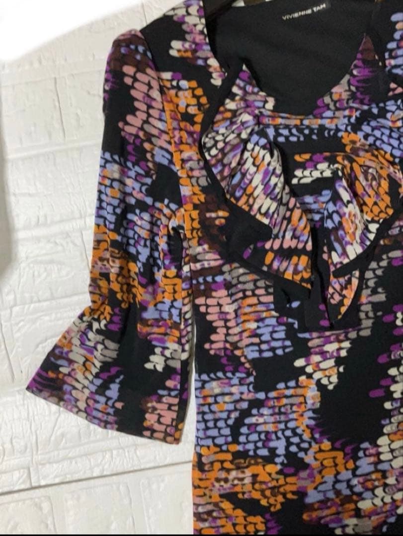 美品　ヴィヴィアンタム　ワンピース　パワーネット　総柄　ビンテージ　レトロ