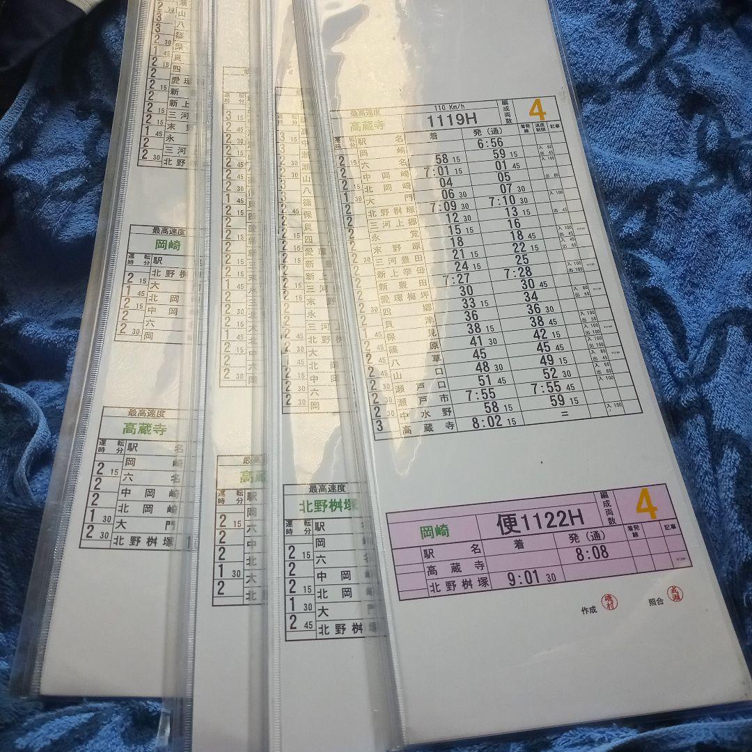 愛知環状鉄道 運転時刻表スタフ B27-W行路揃