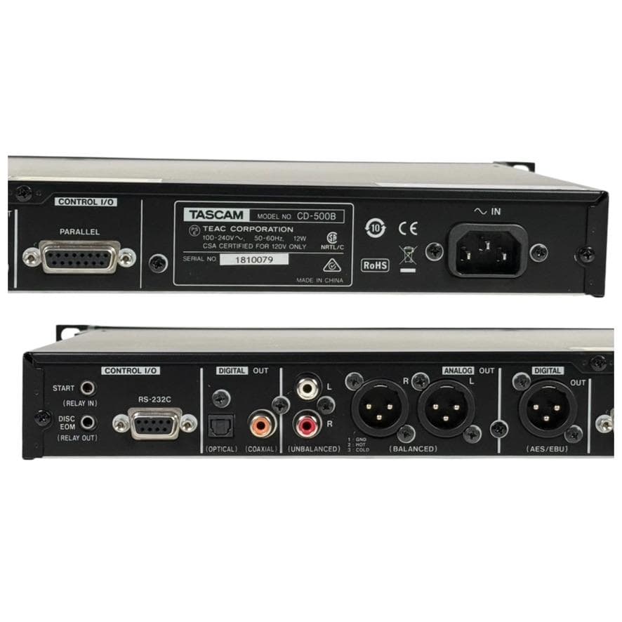 ◆優良動作品◆TASCAM CDプレーヤー 業務用1U CD-500B