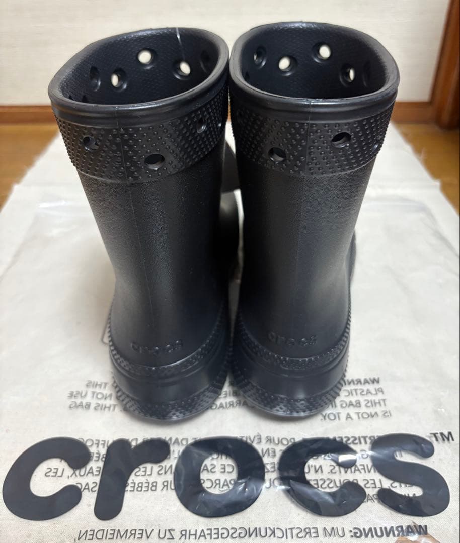 【値下げ】未使用　crocs レインブーツ 25㎝　長靴　梅雨　クロックス