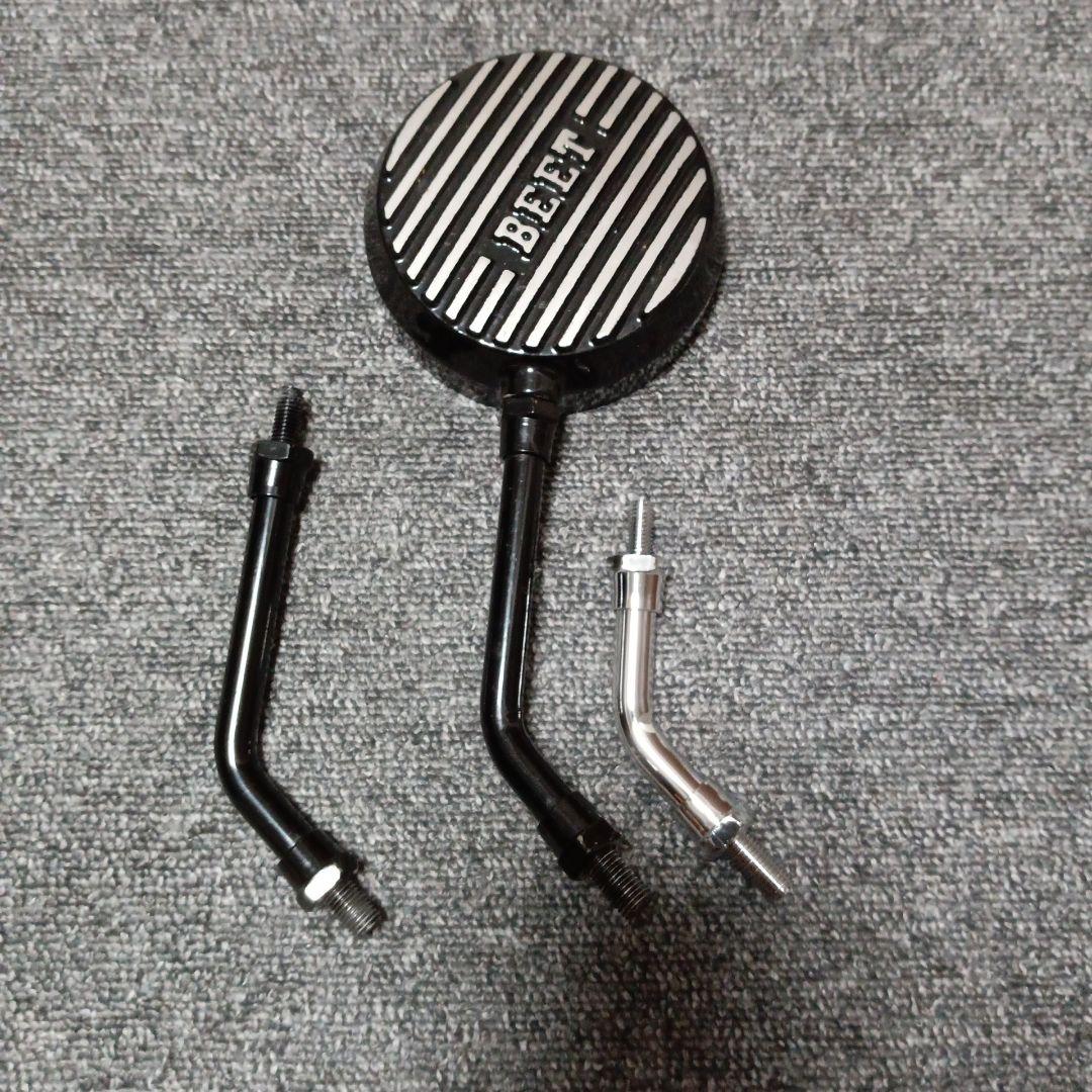 BEET バイクミラー ブラック 丸型　左側のみ
