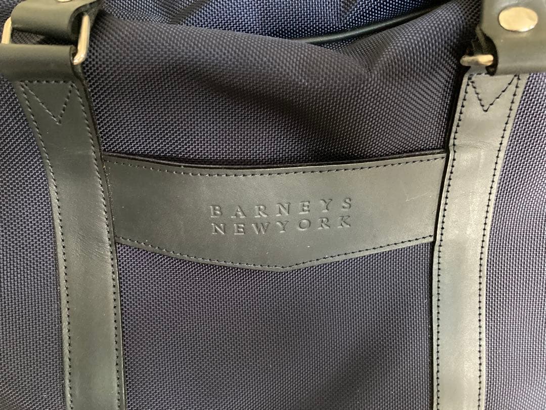 【美品】BARNEYS NEW YORK ボストンバッグ ブルー