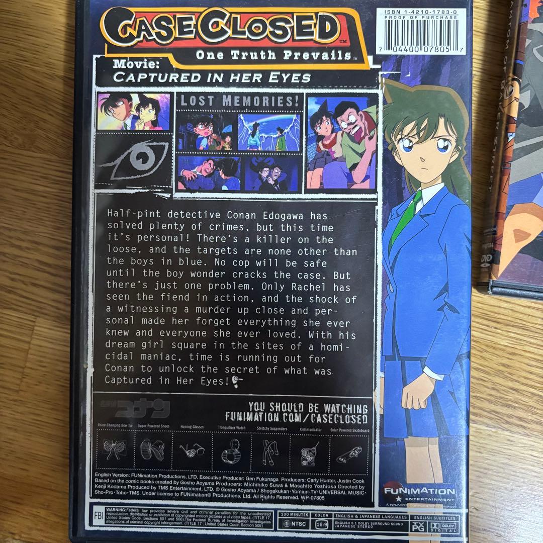 劇場版コナン　北米版　CASE CLOSED DVD 3作品セット