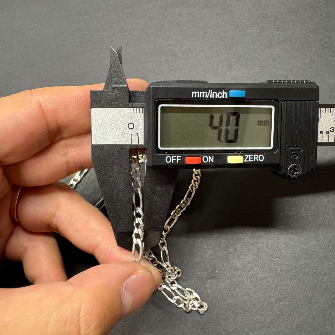 【超太め 60㎝ 4㎜】ヴィンテージ フィガロチェーンネックレス