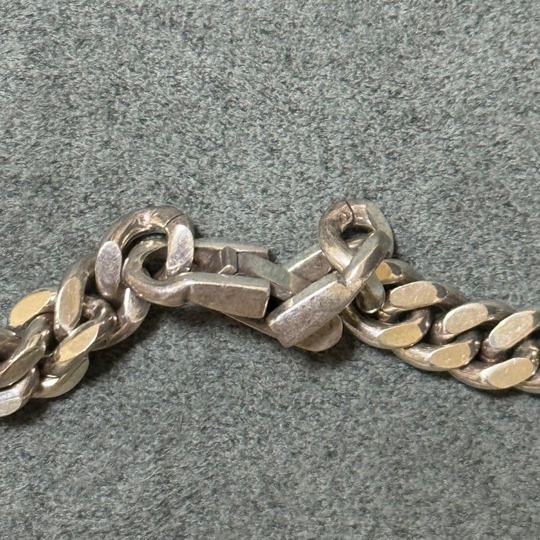 希少！シルバー925 2面シングル喜平ネックレス 60cm 67g 太め