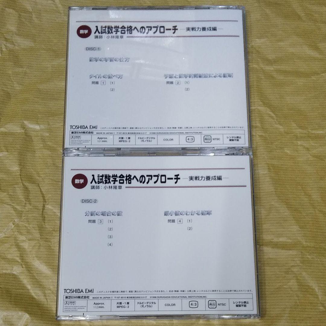 +2万円でテキスト付　絶版　DVD 駿台・小林隆章　数学講座　大学入試の数学講座