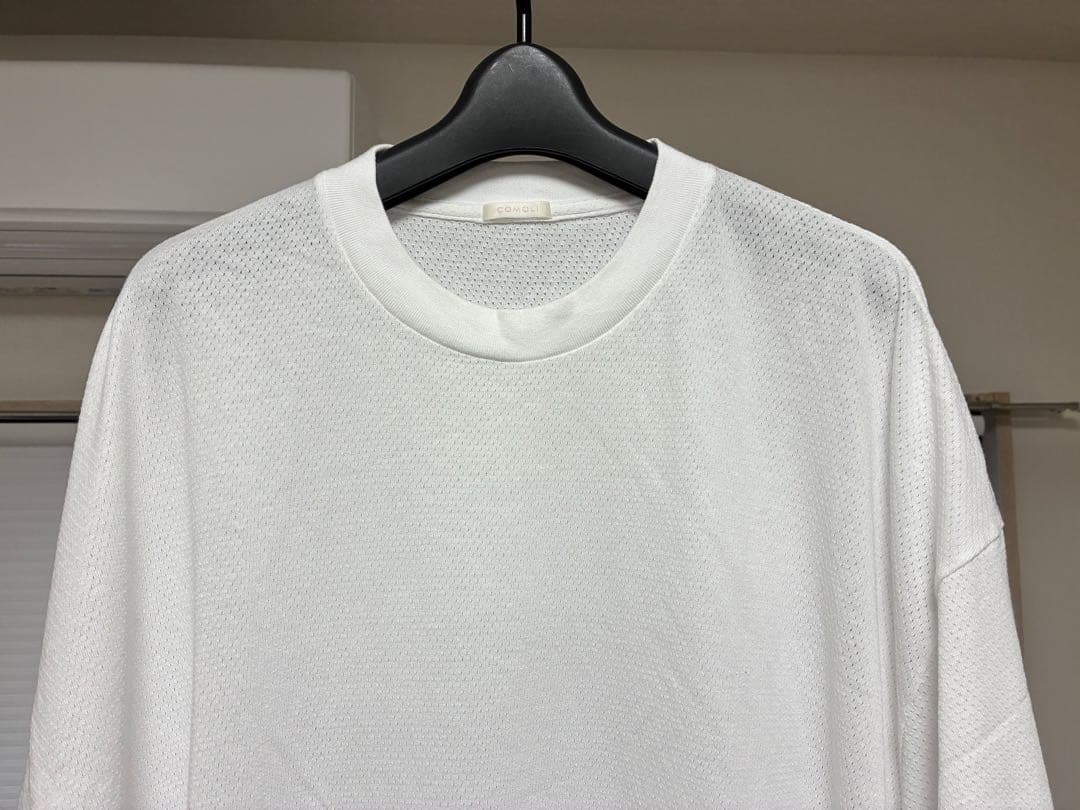 COMOLI 25SS コットンメッシュ 半袖Tシャツ サイズ3