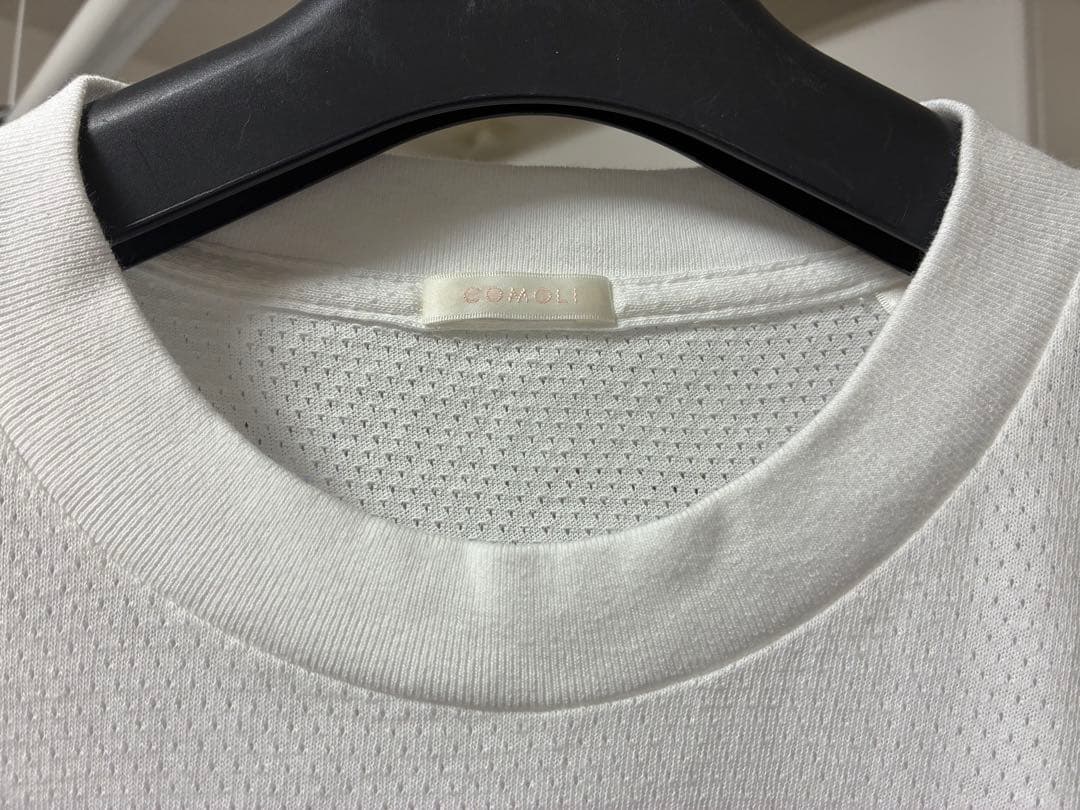 COMOLI 25SS コットンメッシュ 半袖Tシャツ サイズ3