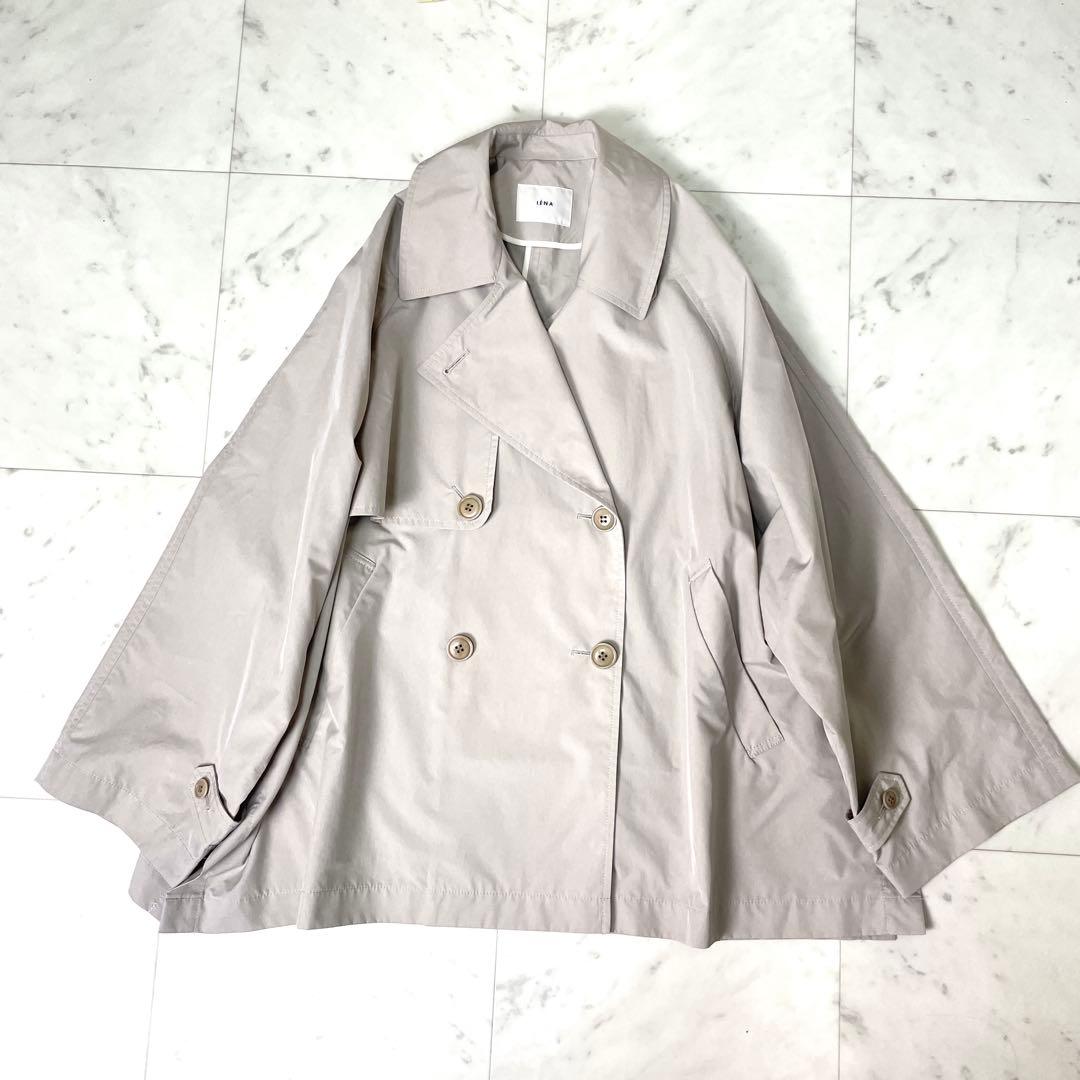 【美品】イエナ 24SS PE/ポプリンオーバーショートコート ベージュ 38