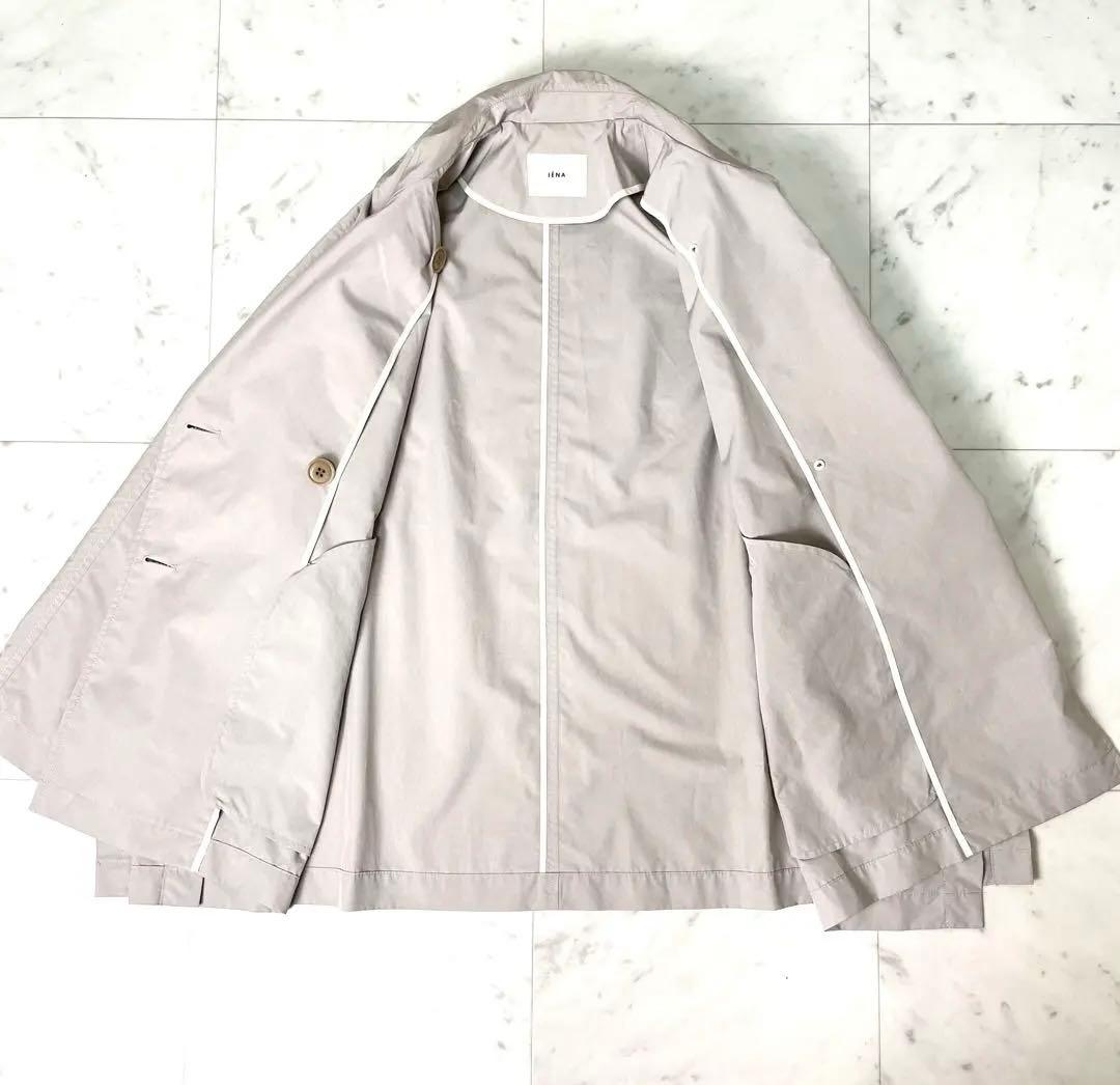 【美品】イエナ 24SS PE/ポプリンオーバーショートコート ベージュ 38
