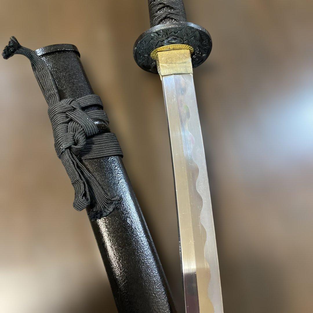 演技演劇•コスプレ用軽量模造刀 黒柄黒鮫皮