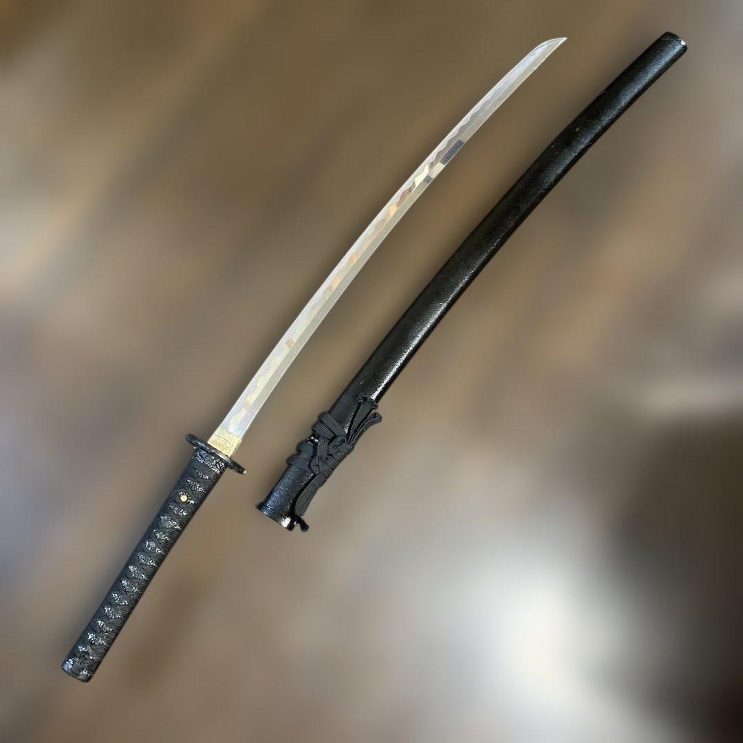 演技演劇•コスプレ用軽量模造刀 黒柄黒鮫皮