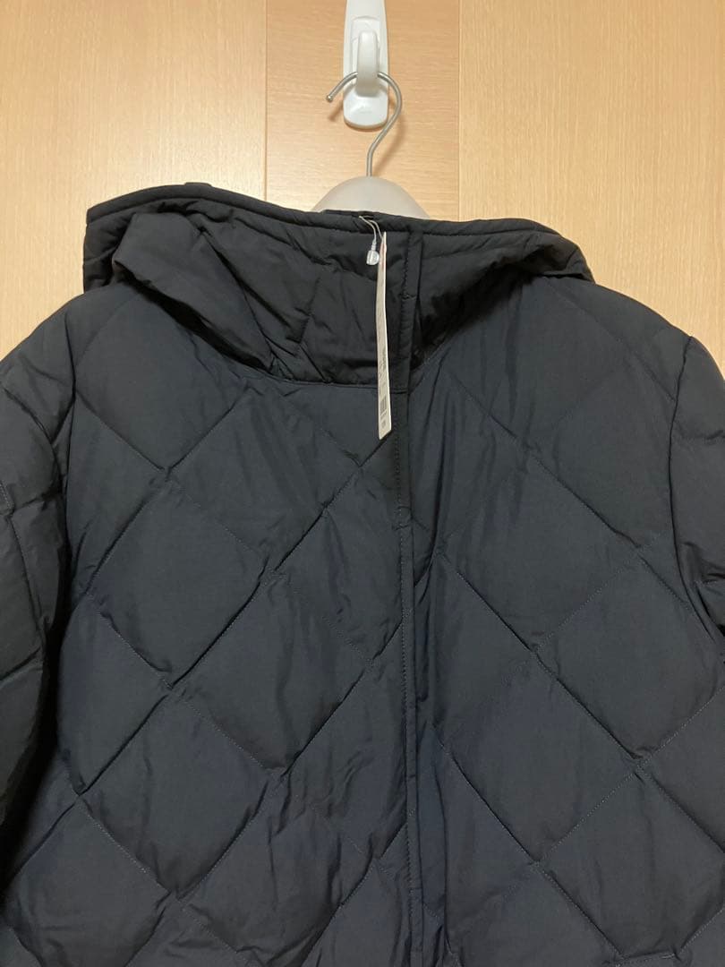新品 ユニクロ パフテックロングコートリラックスフィットブラック