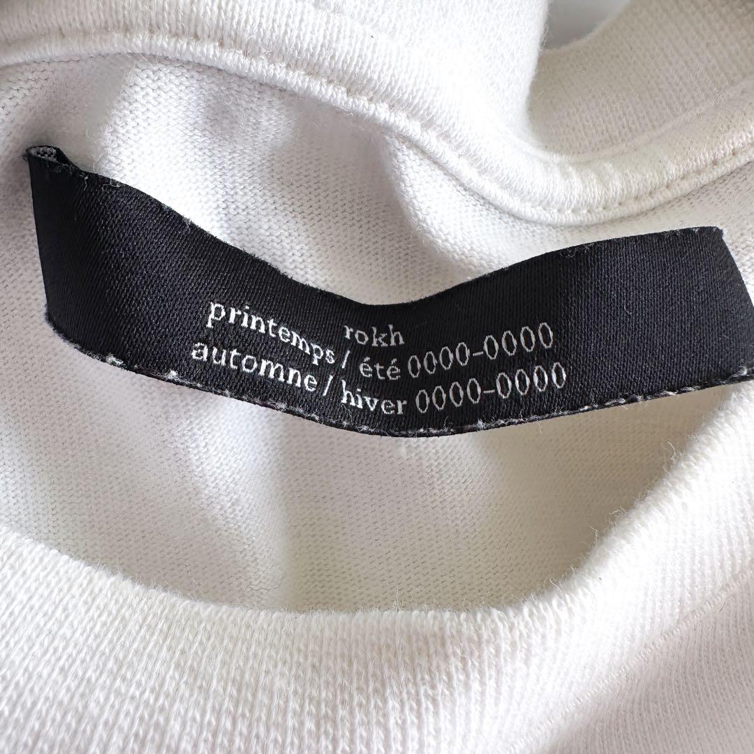 rokh（ロク）/ ボリュームスリーブ Tシャツ 白 カットソー