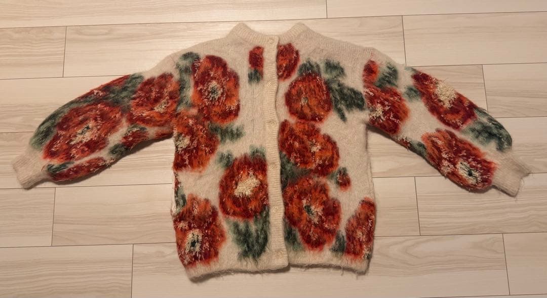 VERONICA JACQUARD KNIT CARDIGAN アイボリー
