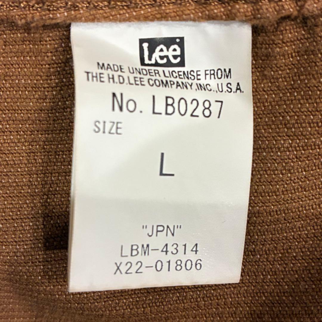 コーデュロイ✨ Lee カバーオール 30s復刻 ハウスタグ ブラウン Lサイズ