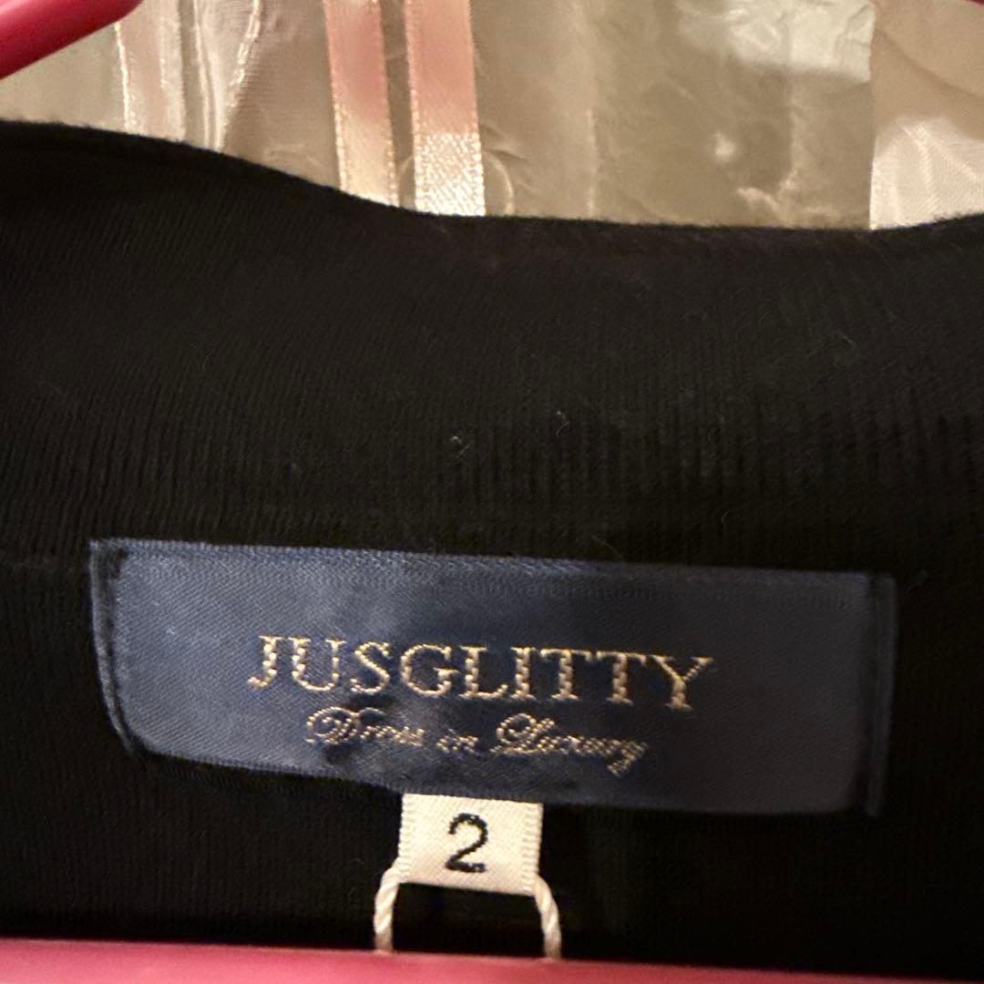 ジャスグリッティー きれいめな ニットジャケット M