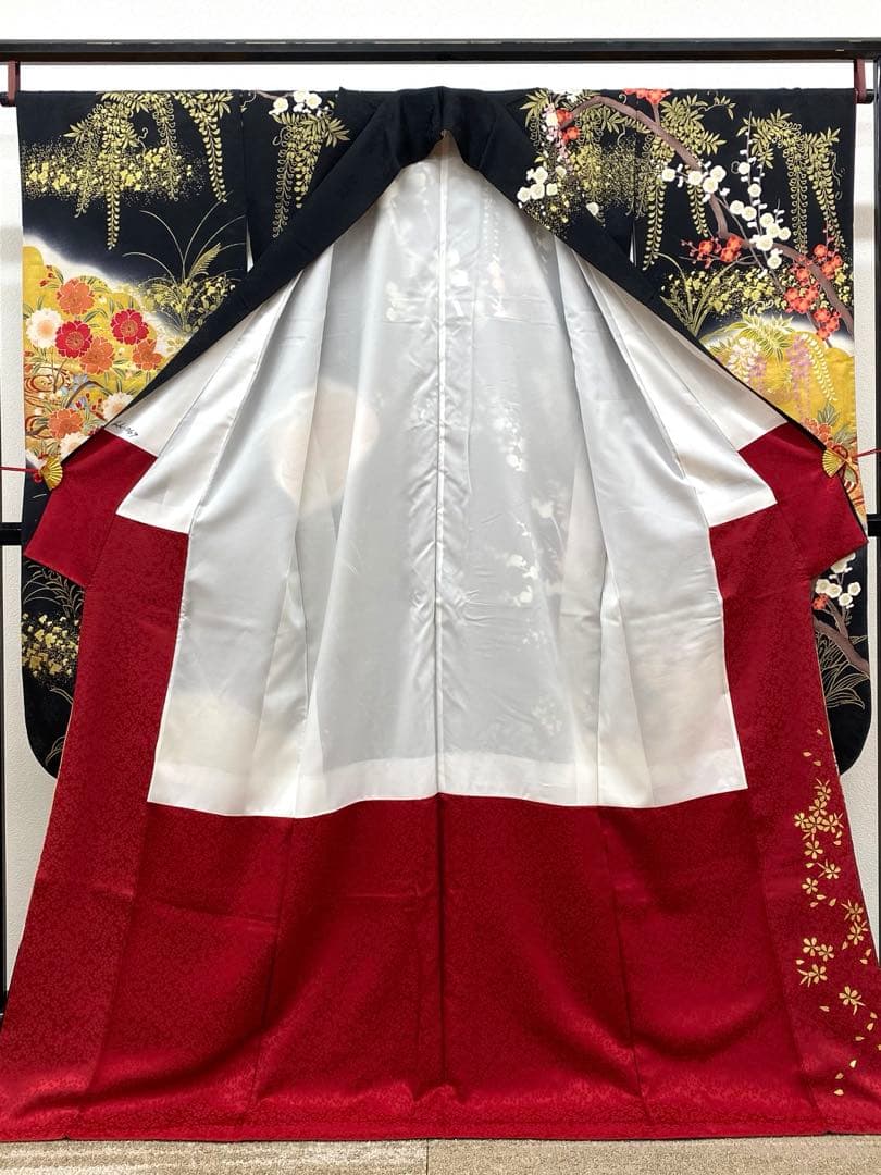 振袖 豪華 刺繍 金彩 紋意匠 四季の草花 身丈170cm