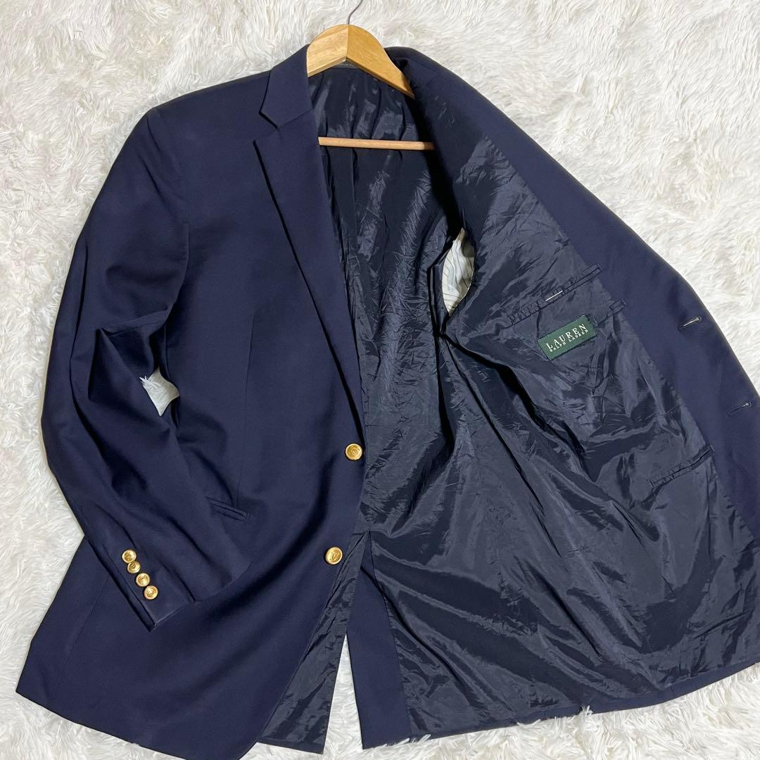 【良品】 紺ブレザー　紺ブレ　金ボタン LAUREN RALPH LAUREN