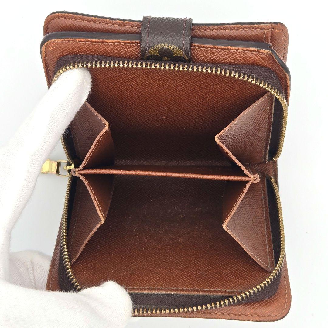 ルイヴィトン モノグラム コンパクトジップ 二つ折り財布 ラウンドジップ