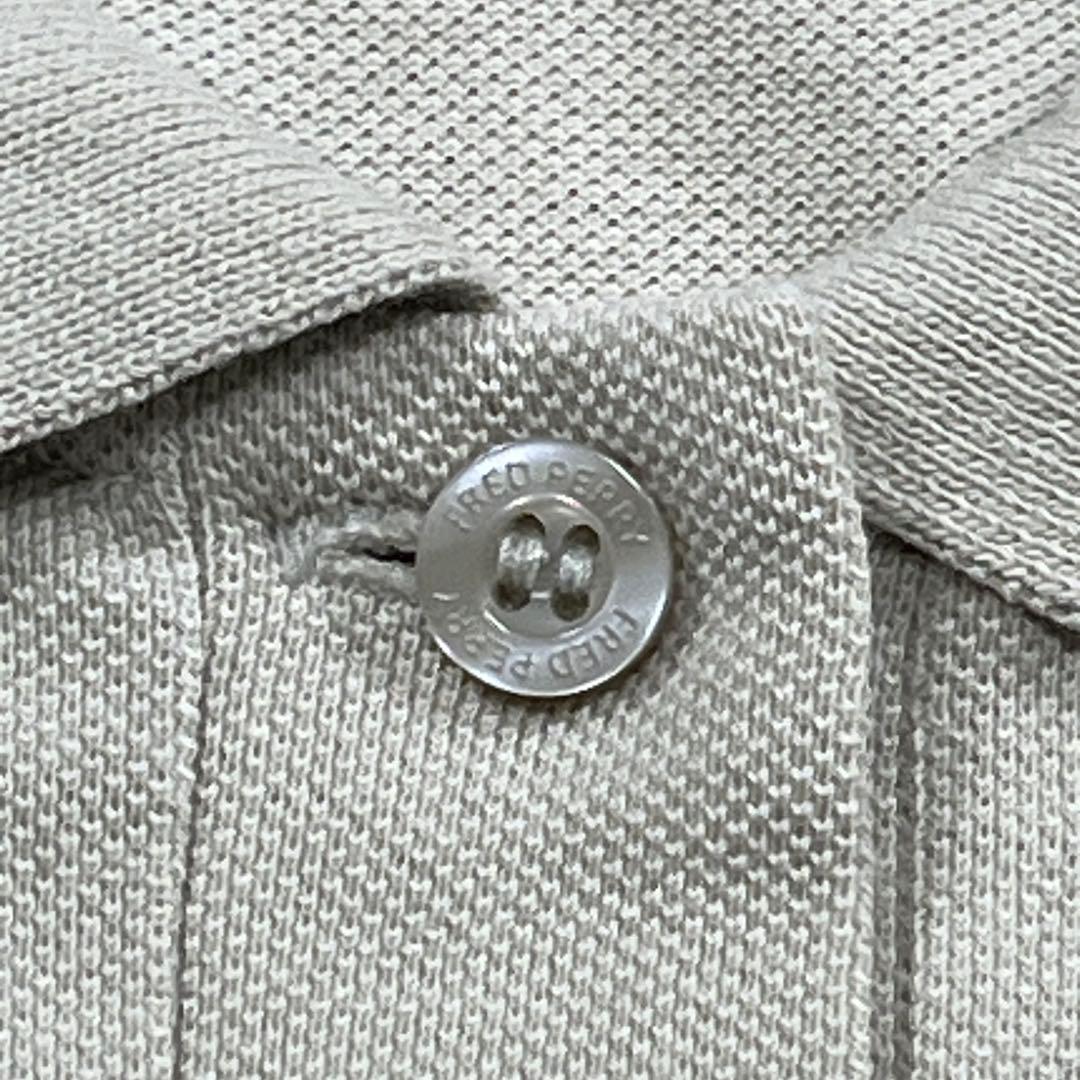 美品 G3600【FRED PERRY】ポロシャツ ベージュ×ブラック UK10
