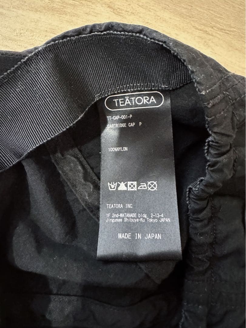 TEATORA KIJIMATAKAYUKI CAP black 希少　美品