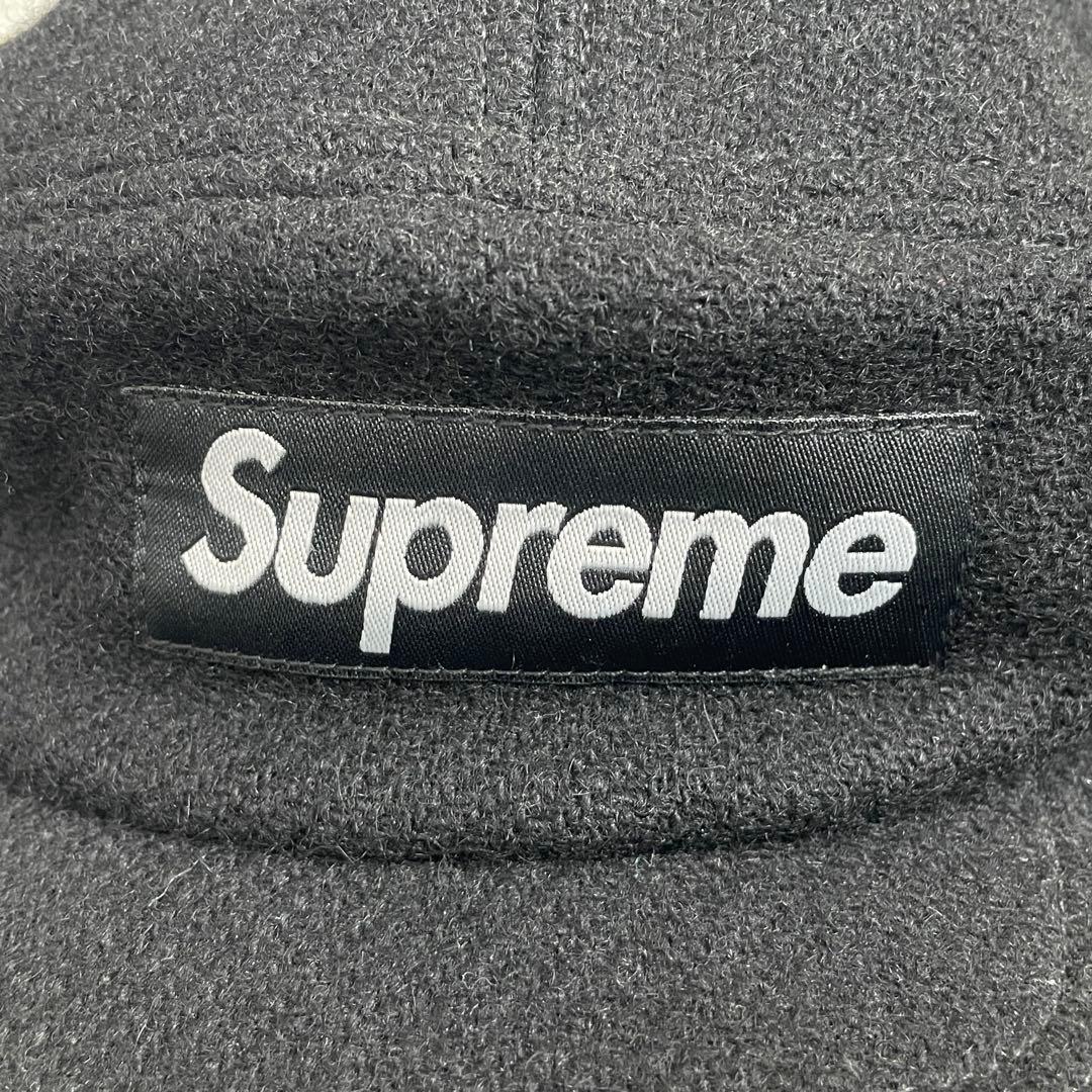 Supreme × ハリスツイード ブラック ワークキャップ