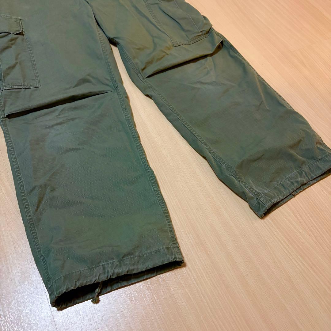 60s 米軍実物 ジャングルファティーグ リップストップ ミリタリーカーゴパンツ