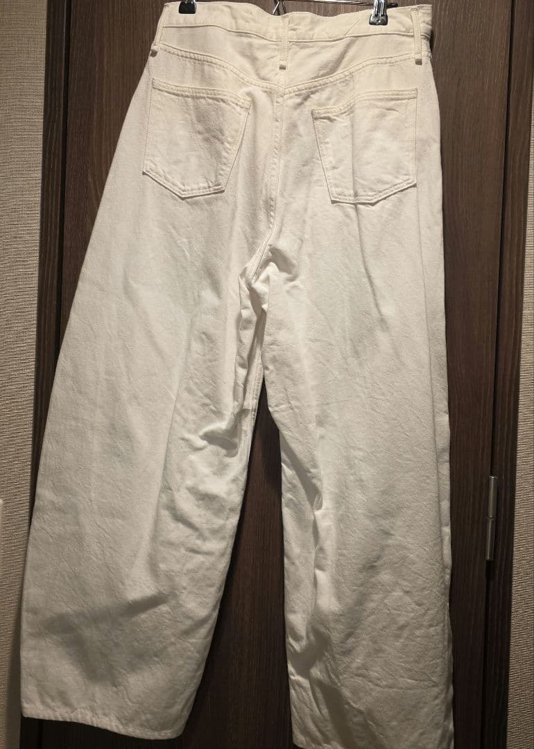 upper hights for conte23デニムワイドパンツ白DEUX2