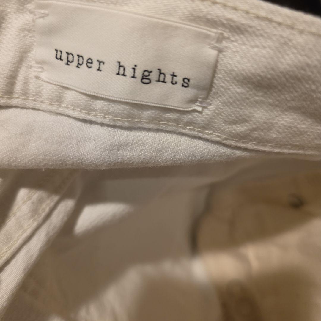 upper hights for conte23デニムワイドパンツ白DEUX2